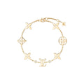 Idylle Blossom Monogram Bracelet, Yellow Gold and Diamonds