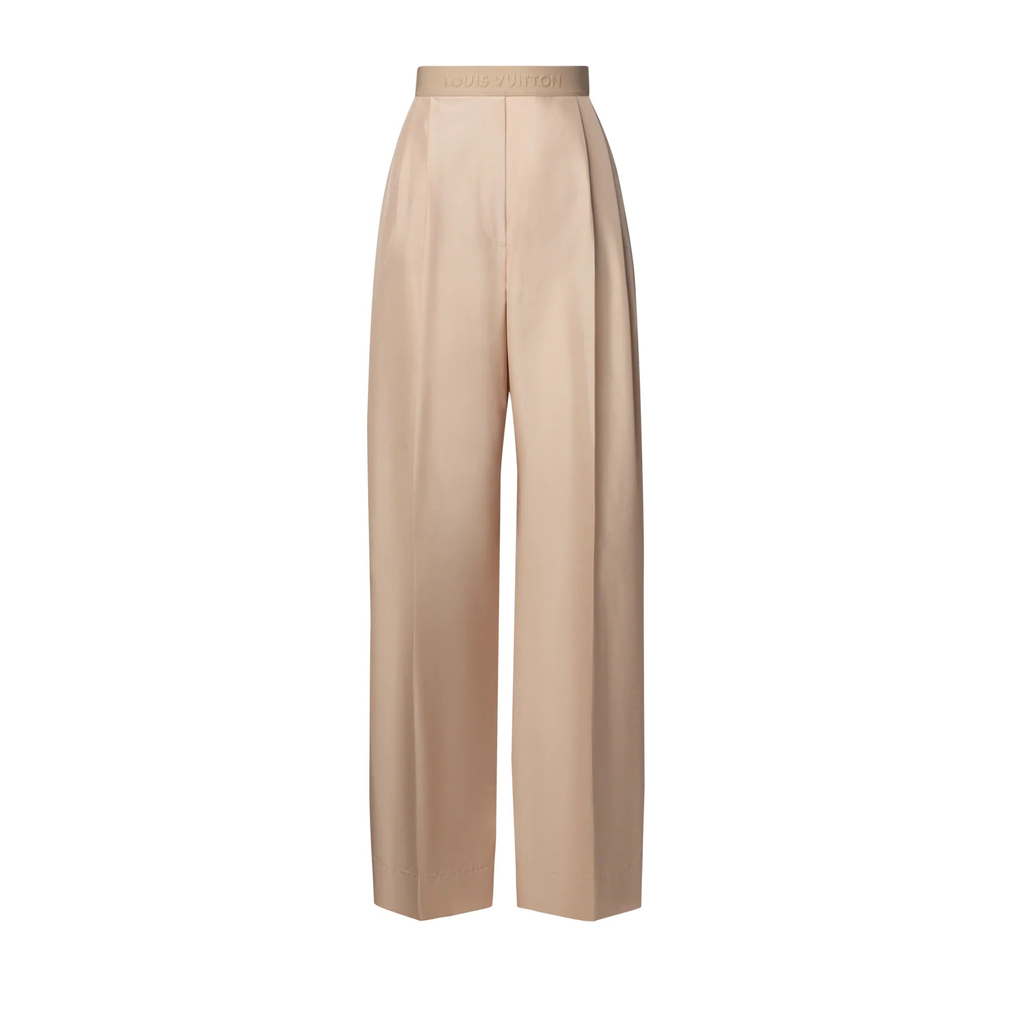 Tailored Wide-Leg Silk Pants