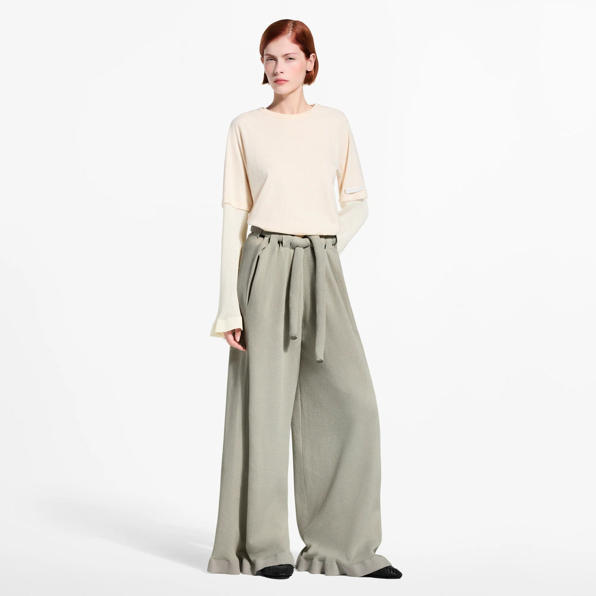 Layer-Effect Long-Sleeved T-Shirt