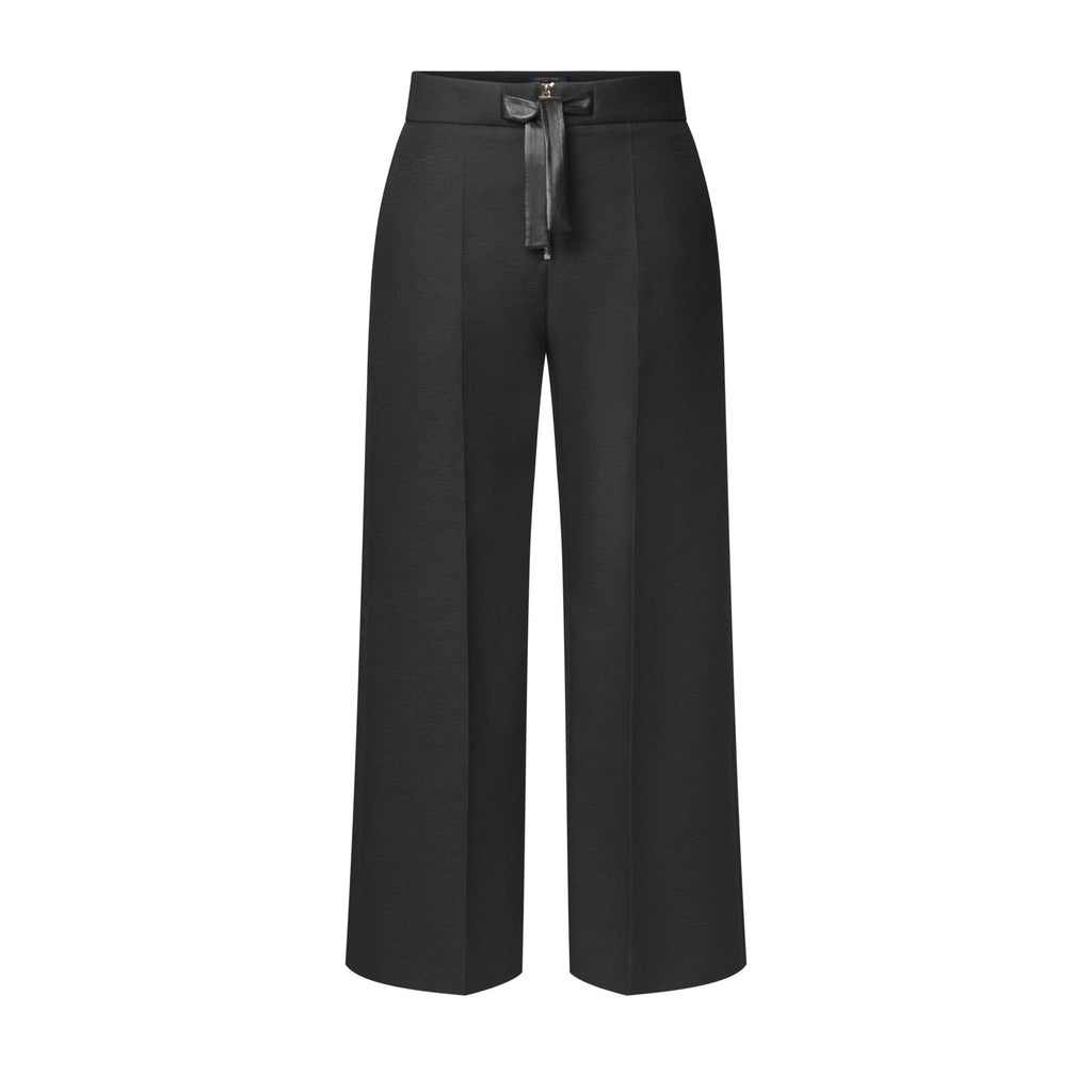 Leather Tie Mikado Pants