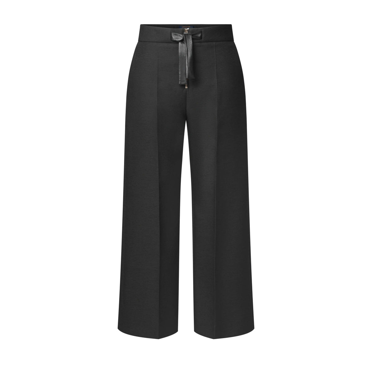 Leather Tie Mikado Pants