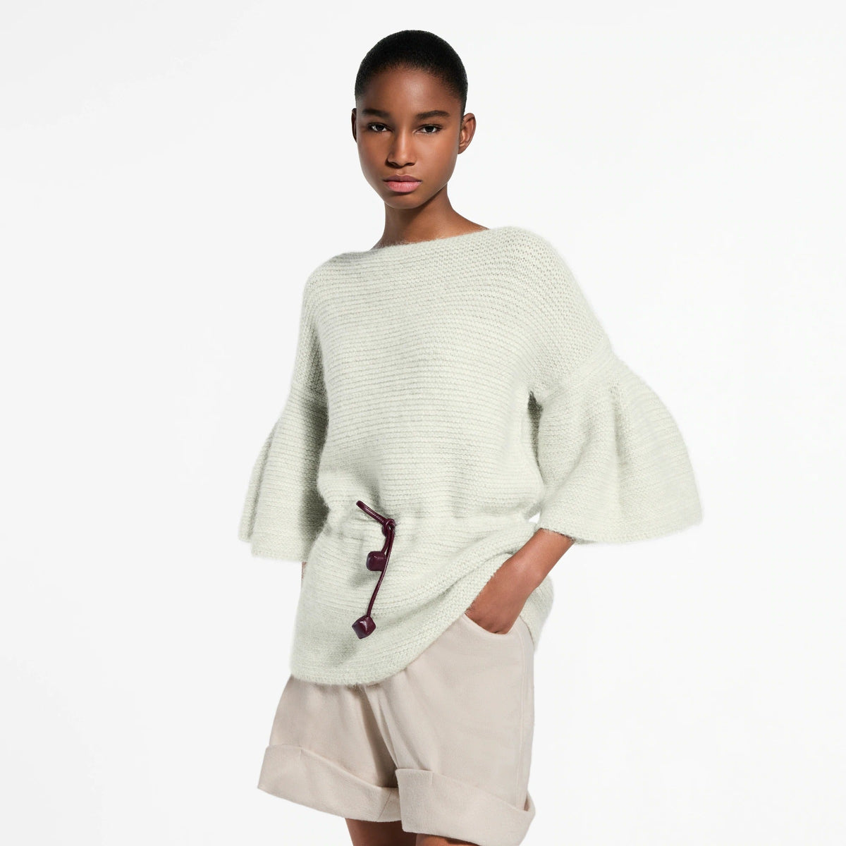 Bell Sleeve Knit Top
