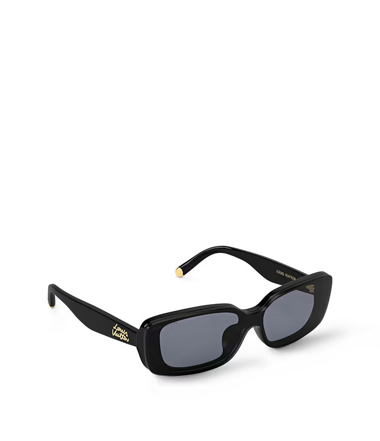 LV Script Low Rectangle Sunglasses