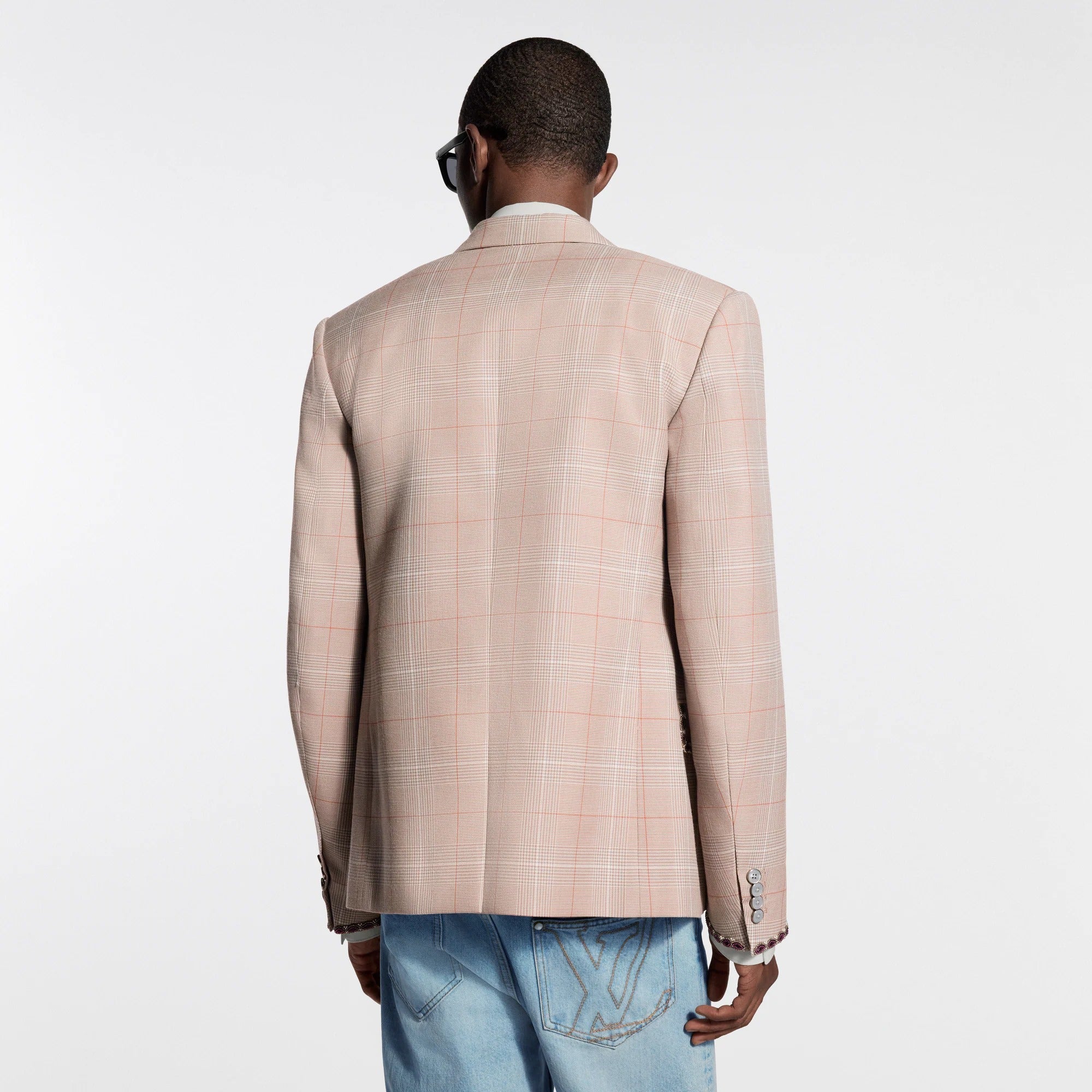 Single-Breasted Jacket With Bead-Embroidered Details