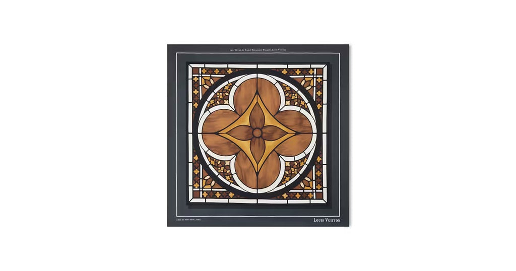 Stained Glass Flower Silk Square