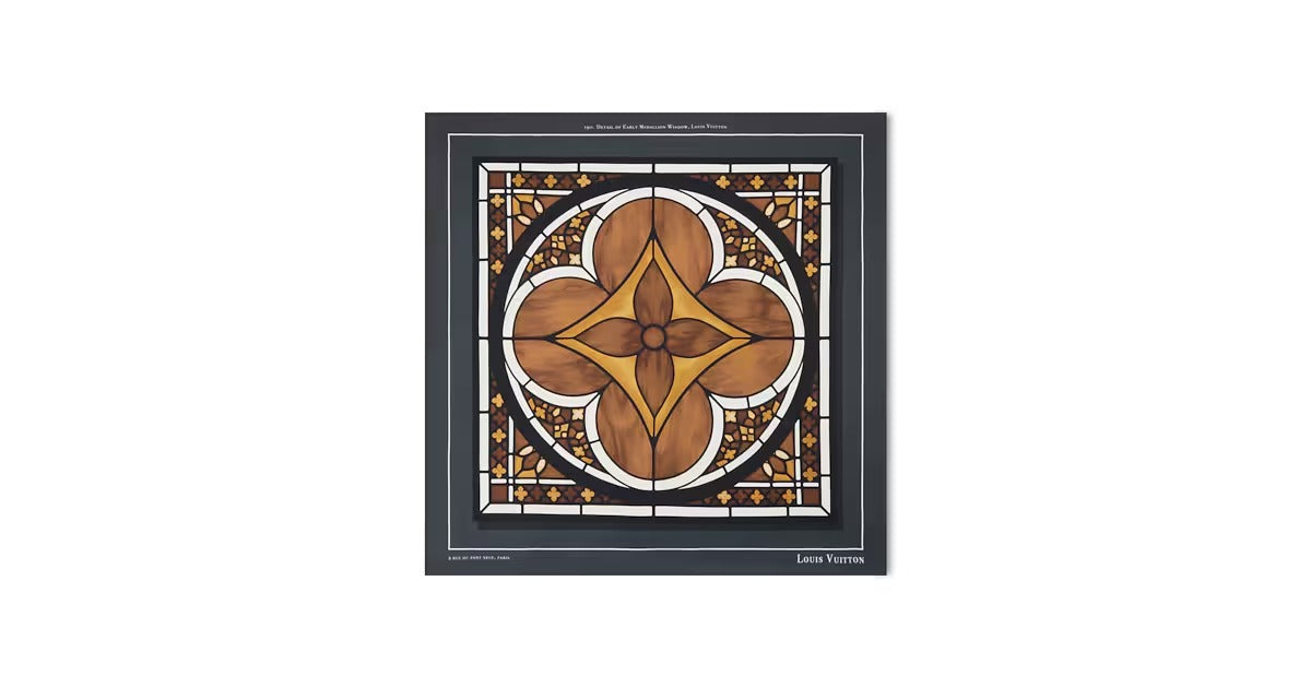 Stained Glass Flower Silk Square
