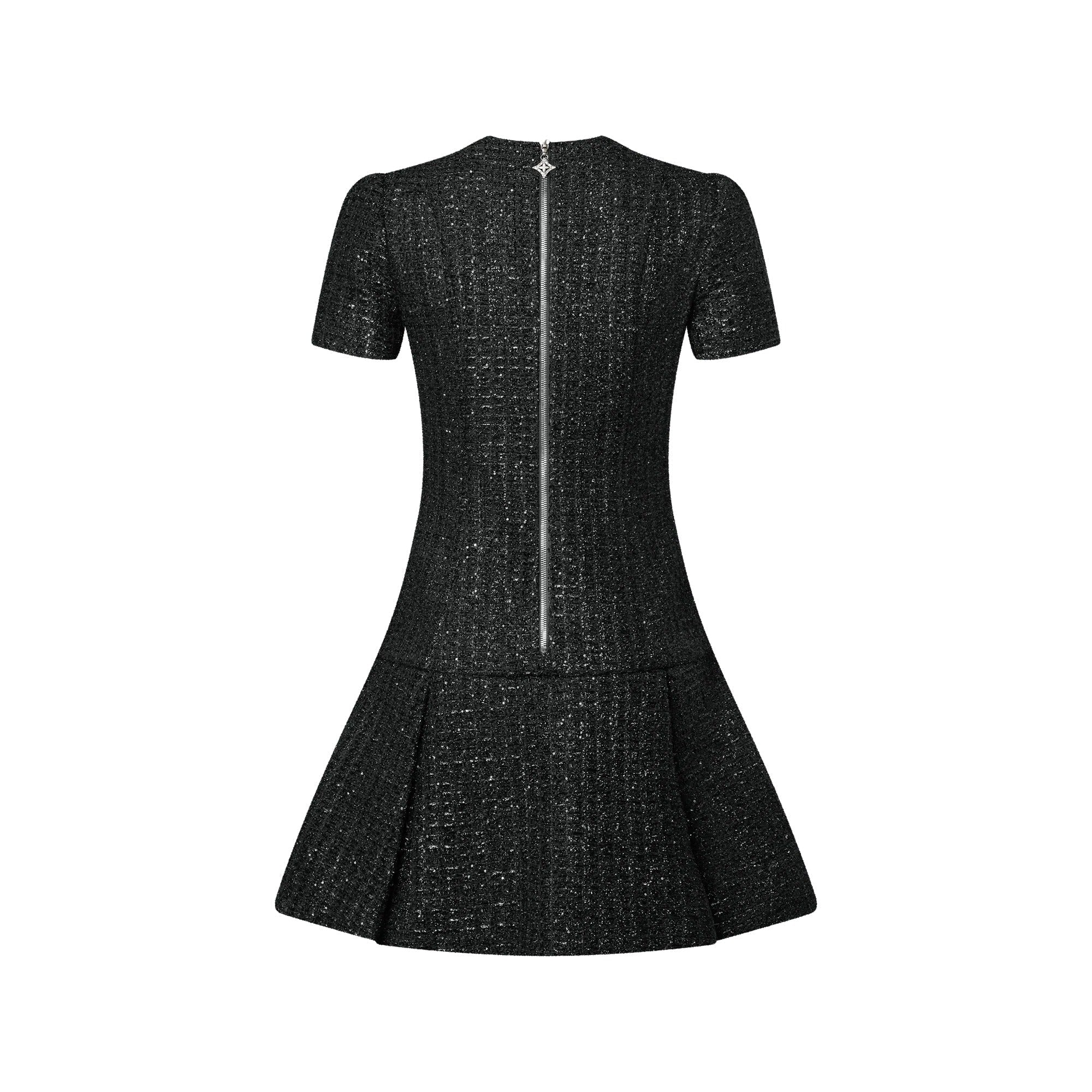 Lurex Tweed Box Pleat Dress