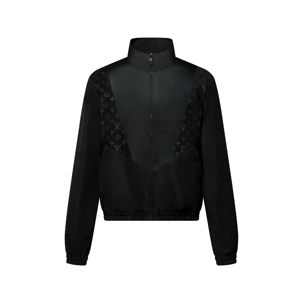 Leather Mix Track Top