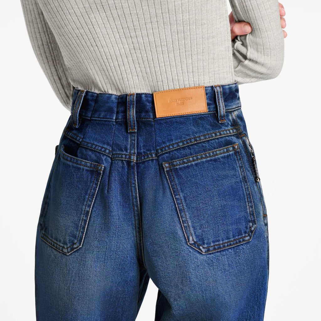 Flared Patch Pocket Jeans