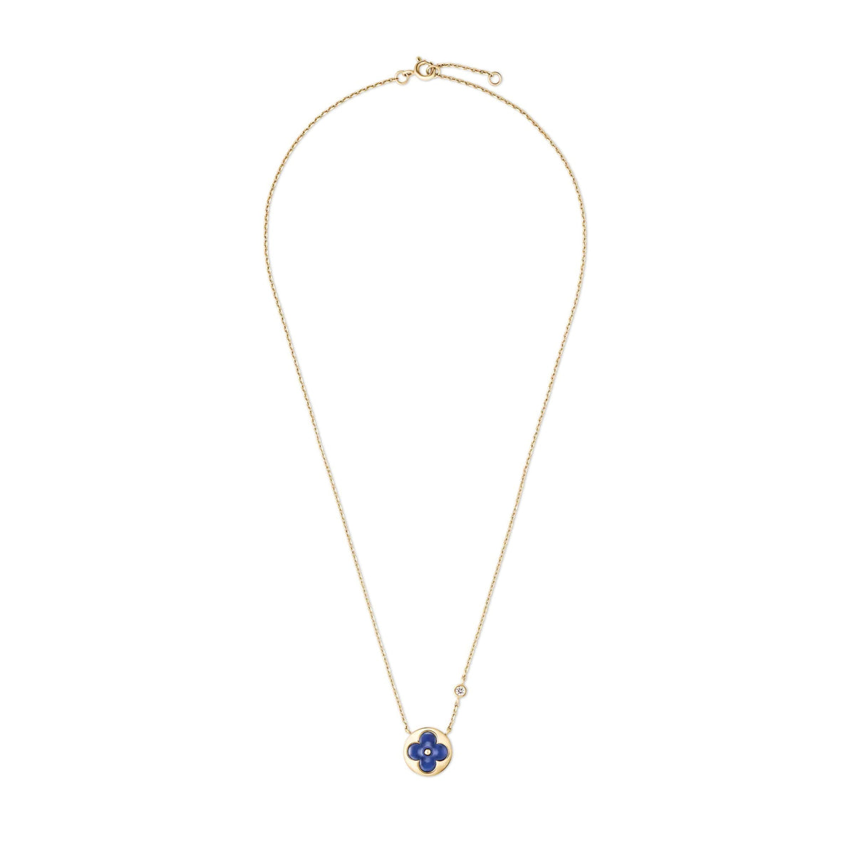 Color Blossom BB Sun Pendant, Yellow Gold, Sodalite and Diamond