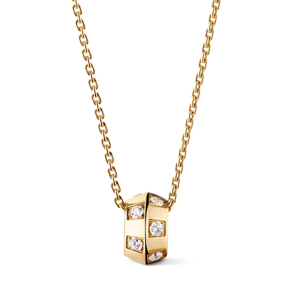 Le Damier de Louis Vuitton Pendant, Yellow Gold and Diamonds