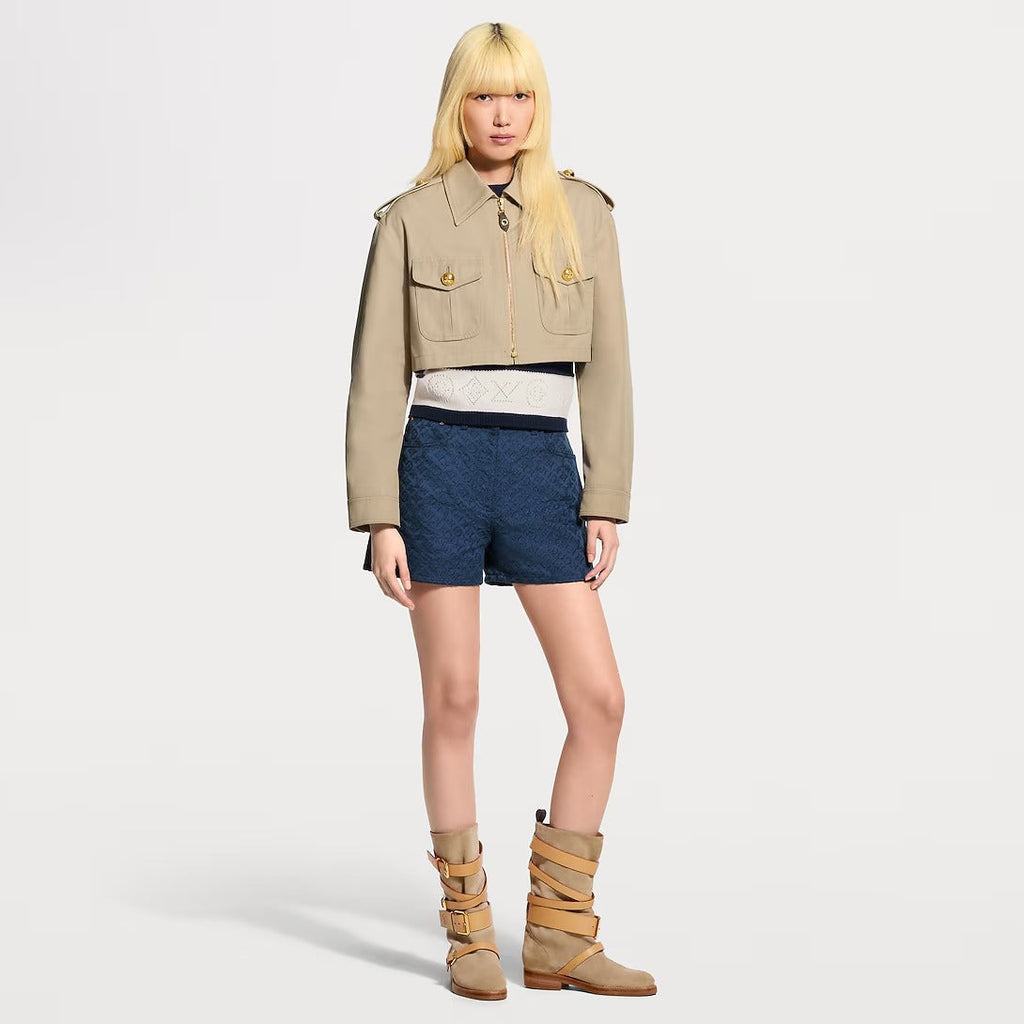 Cropped Epaulette Jacket