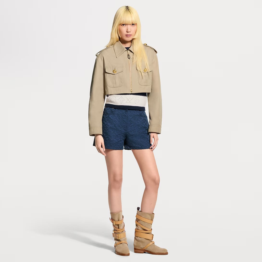 Cropped Epaulette Jacket