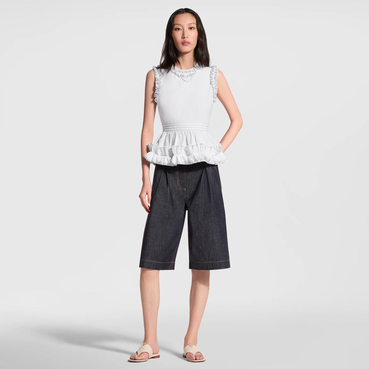 Ruffle Trim Top