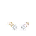 Idylle Blossom Studs, 3 Golds And Diamonds