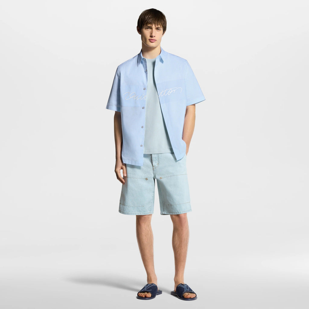 Embroidered Signature Short-Sleeved Shirt