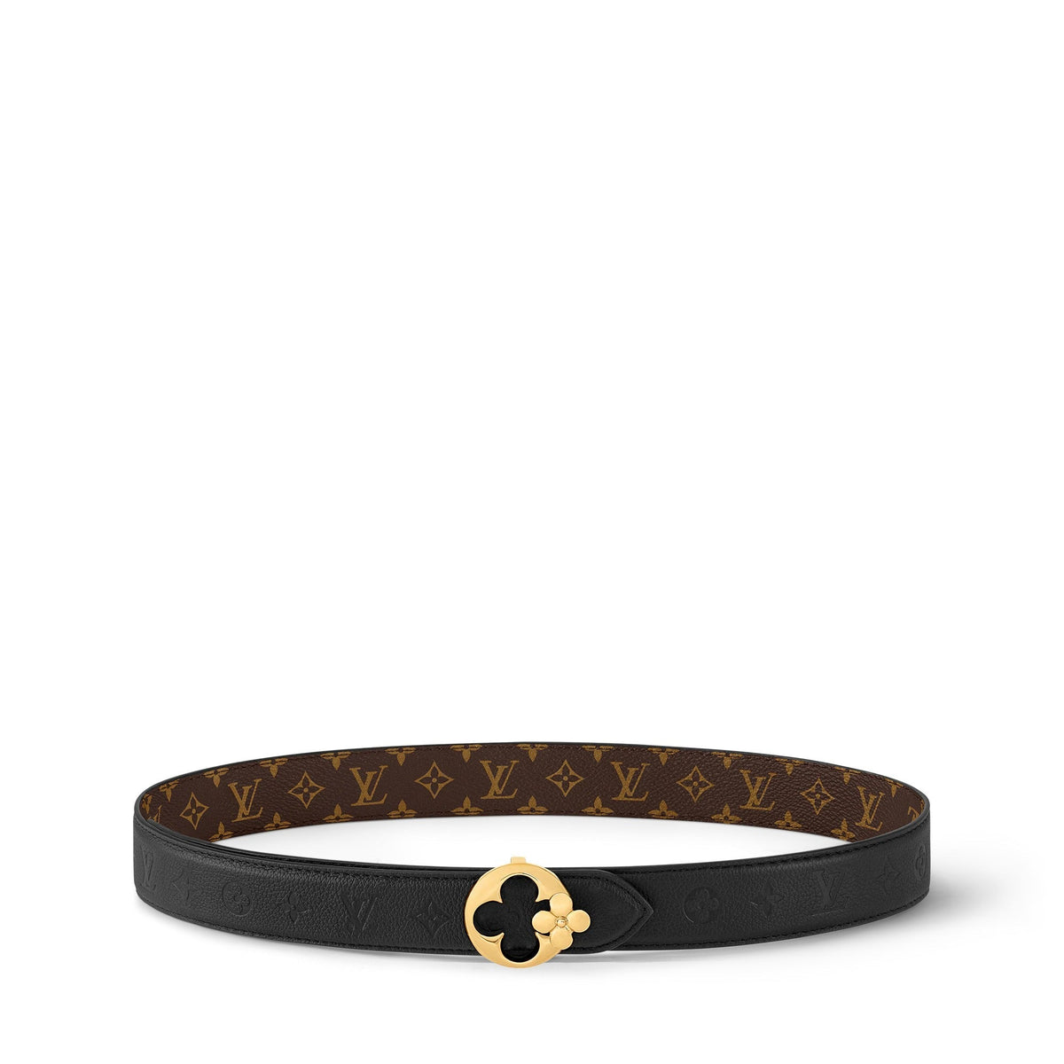 LV Flowergram Round 30mm Reversible Belt