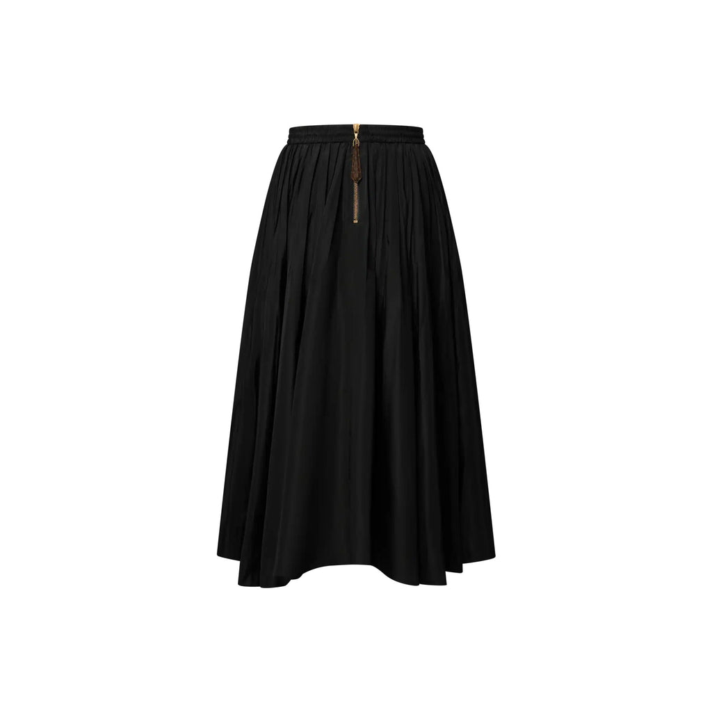 Drawstring Plissé Skirt