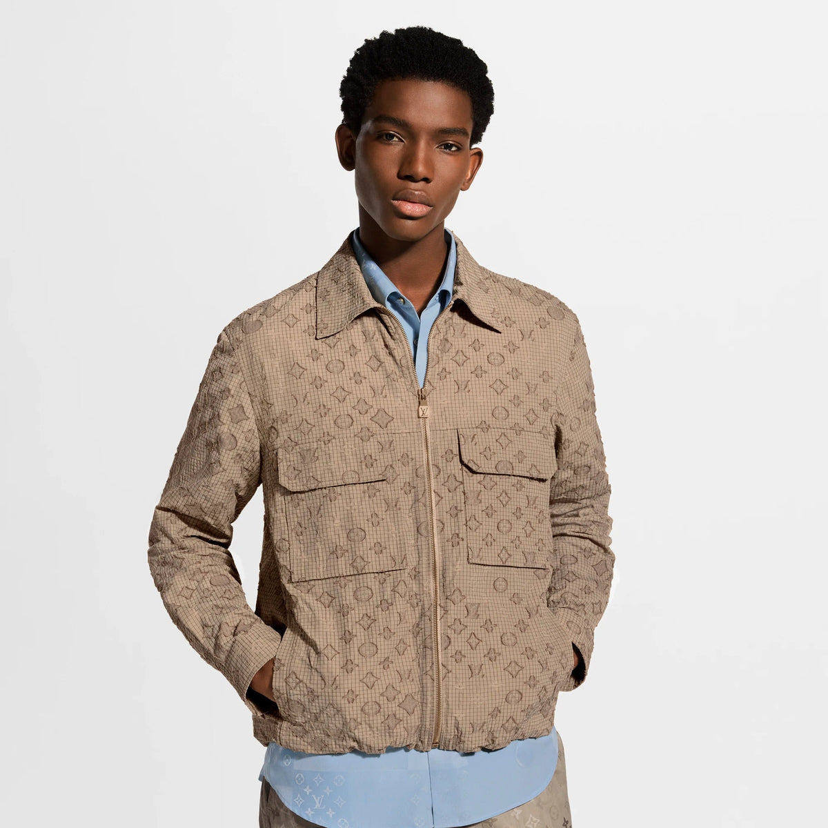 Monogram Ripstop Zippered Overshirt