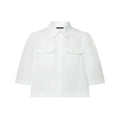 Cropped Flap Pocket Shirt