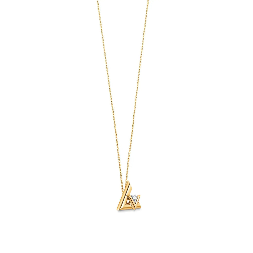 LV Volt One Large Pendant, Yellow Gold And Diamond