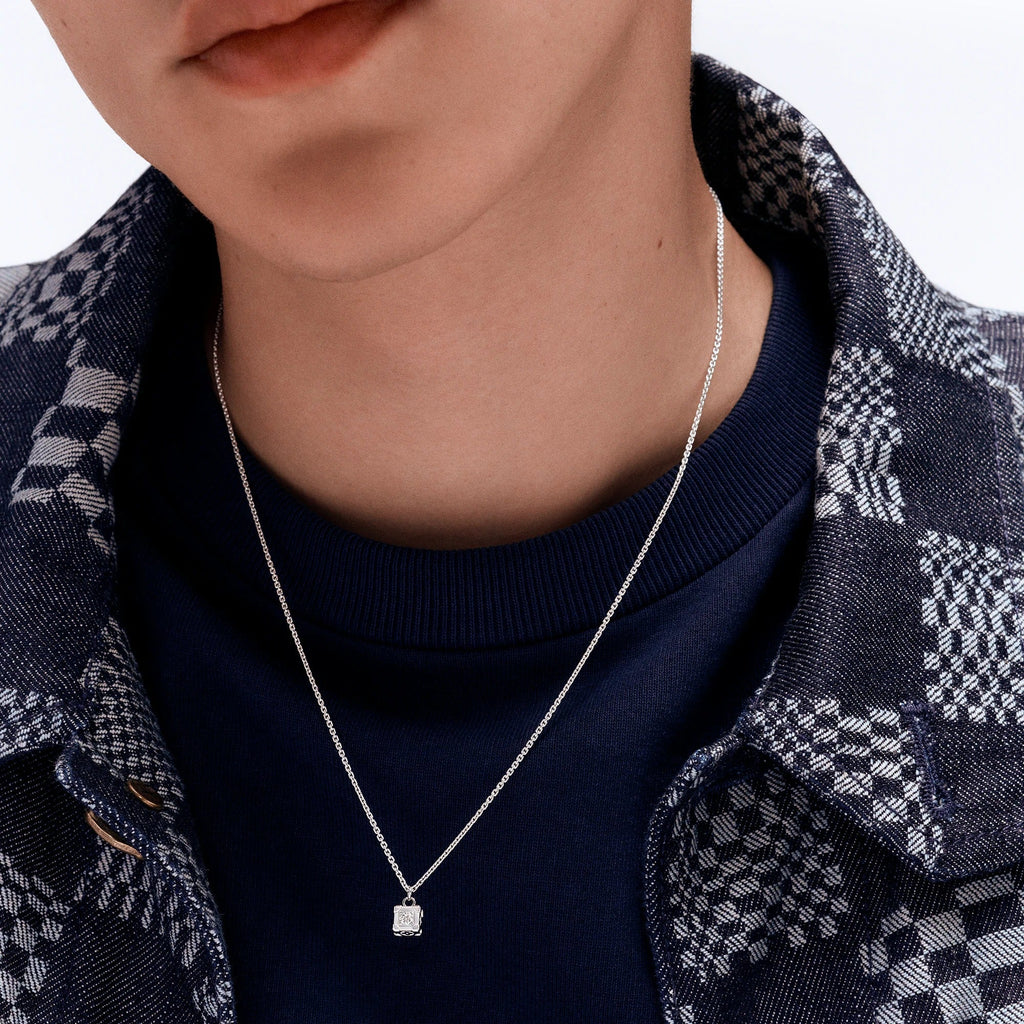 Les Gastons Vuitton Trunk Pendant, White Gold and Diamond