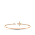 Idylle Blossom Twist Bracelet, Pink Gold And Diamonds