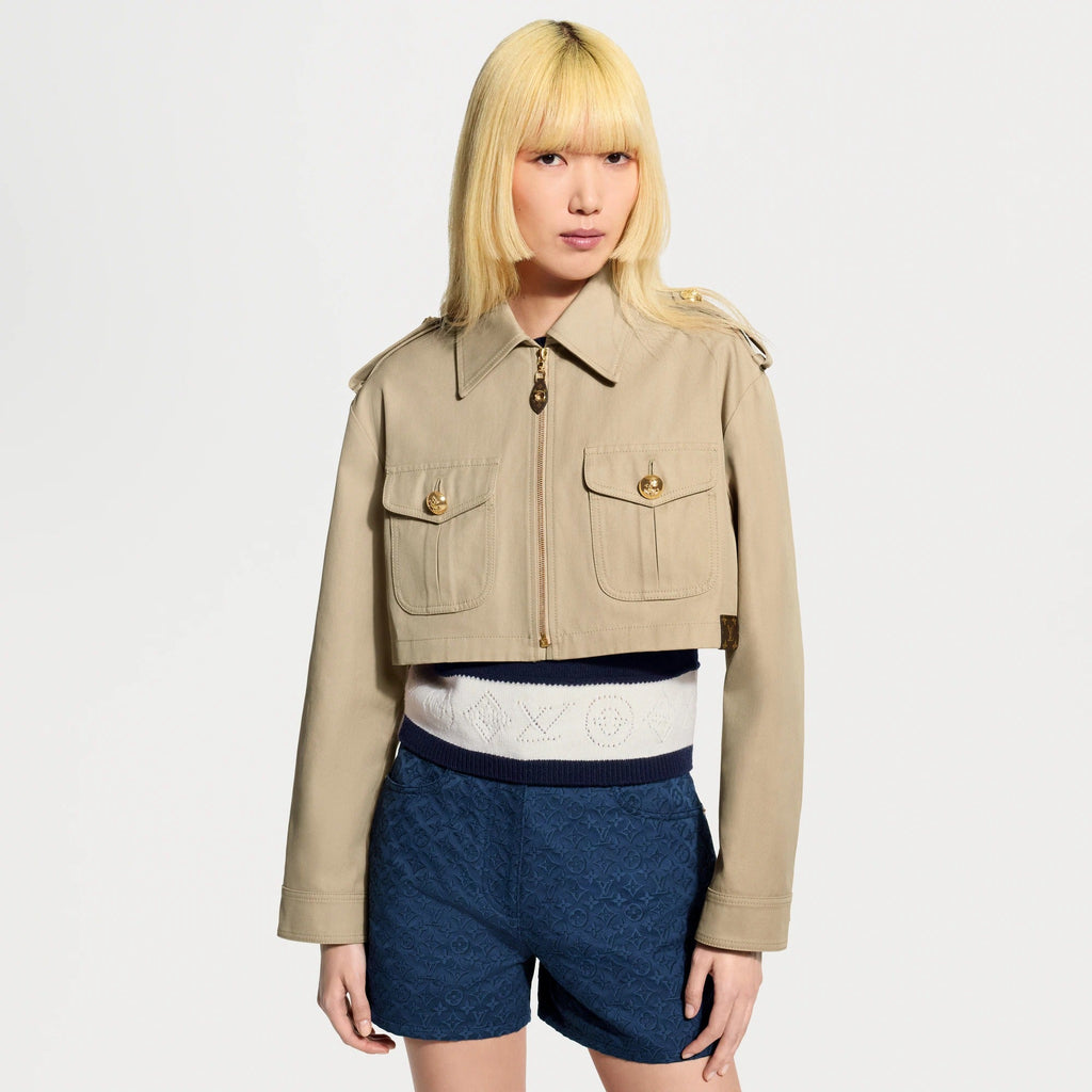 Cropped Epaulette Jacket