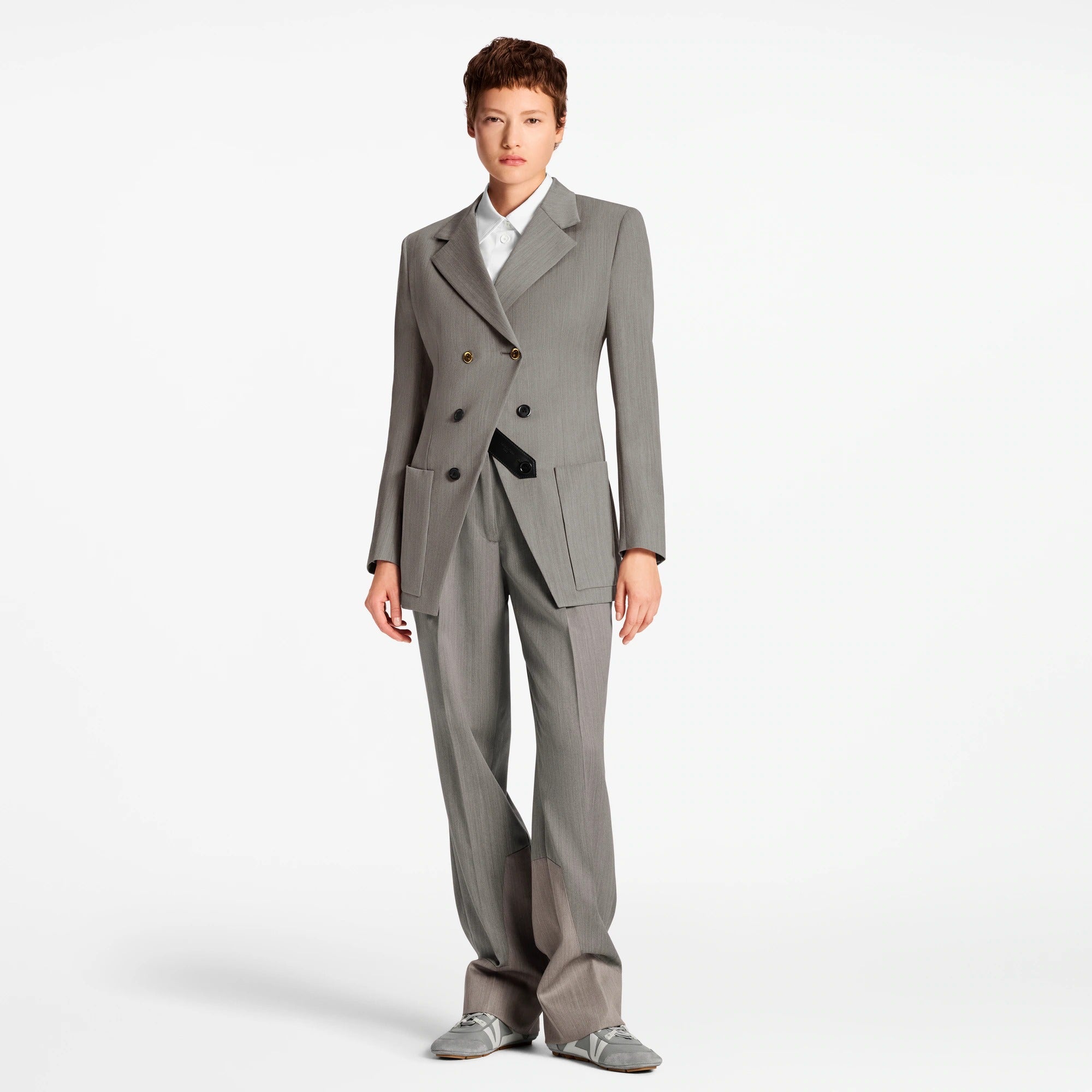 Asymmetrical Double-Breasted Blazer