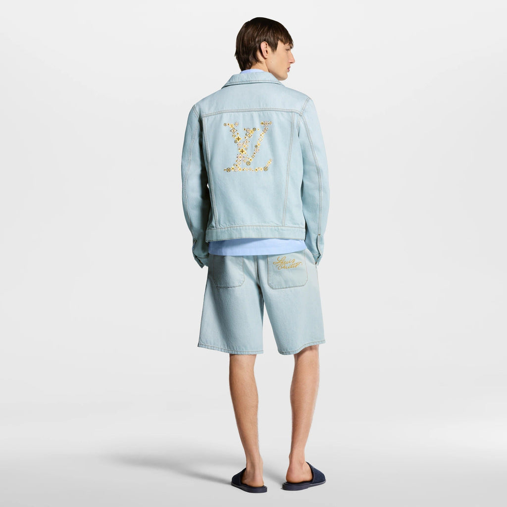 Embroidered Signature Denim Workwear Blouson