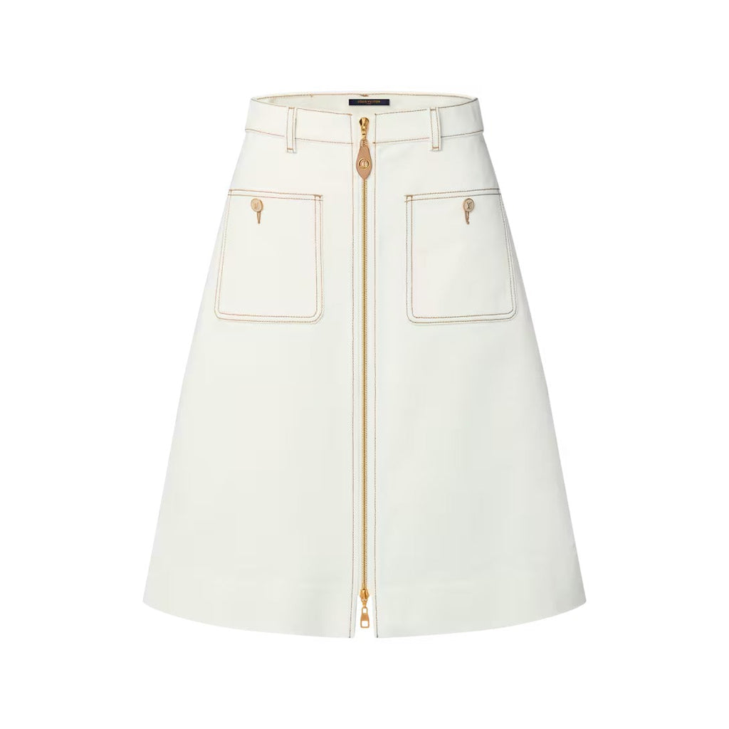 Contrast Stitch Utility Skirt