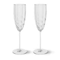Twist Set of 2 Champagne Glass H25