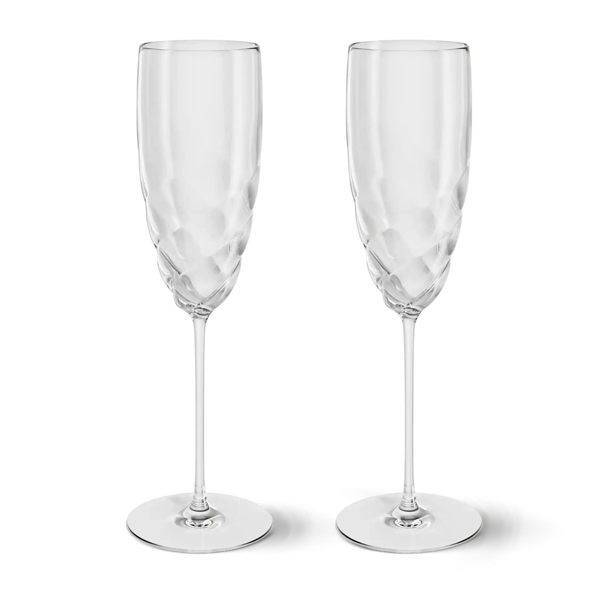Twist Set of 2 Champagne Glass H25
