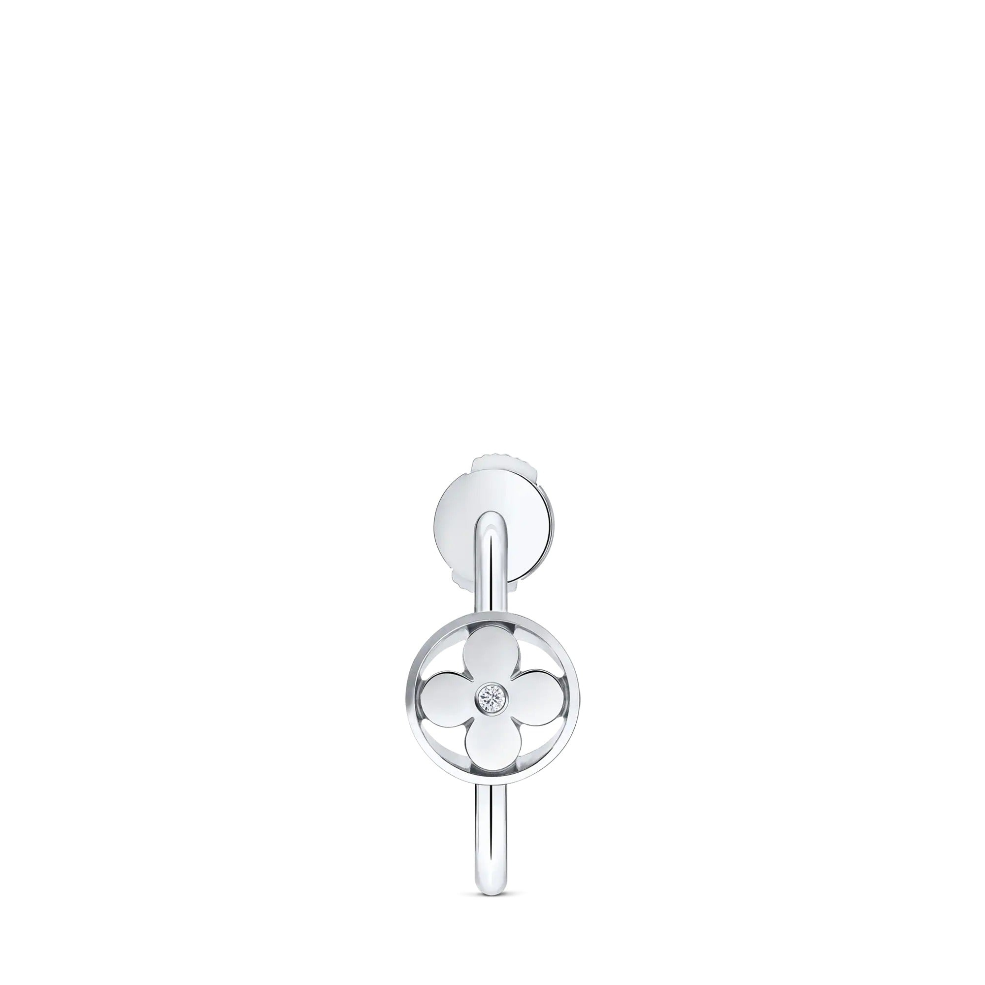 Idylle Blossom Small Hoop, White Gold And Diamond - Per Unit
