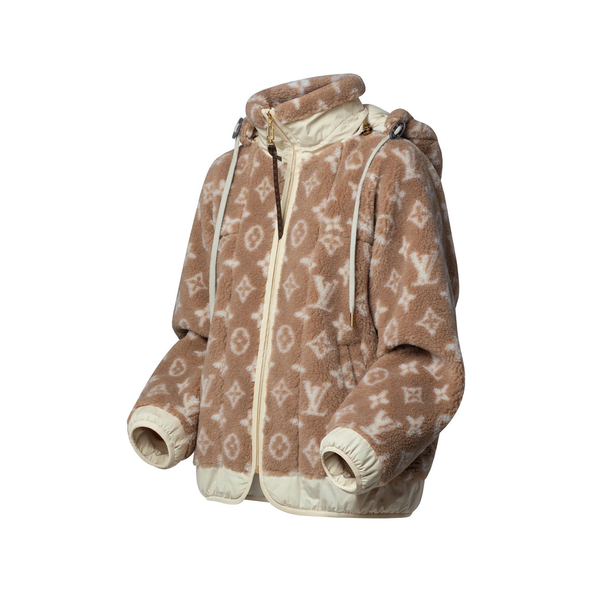 Monogram Fleece Hooded Jacket