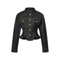 Fluted Denim Jacket