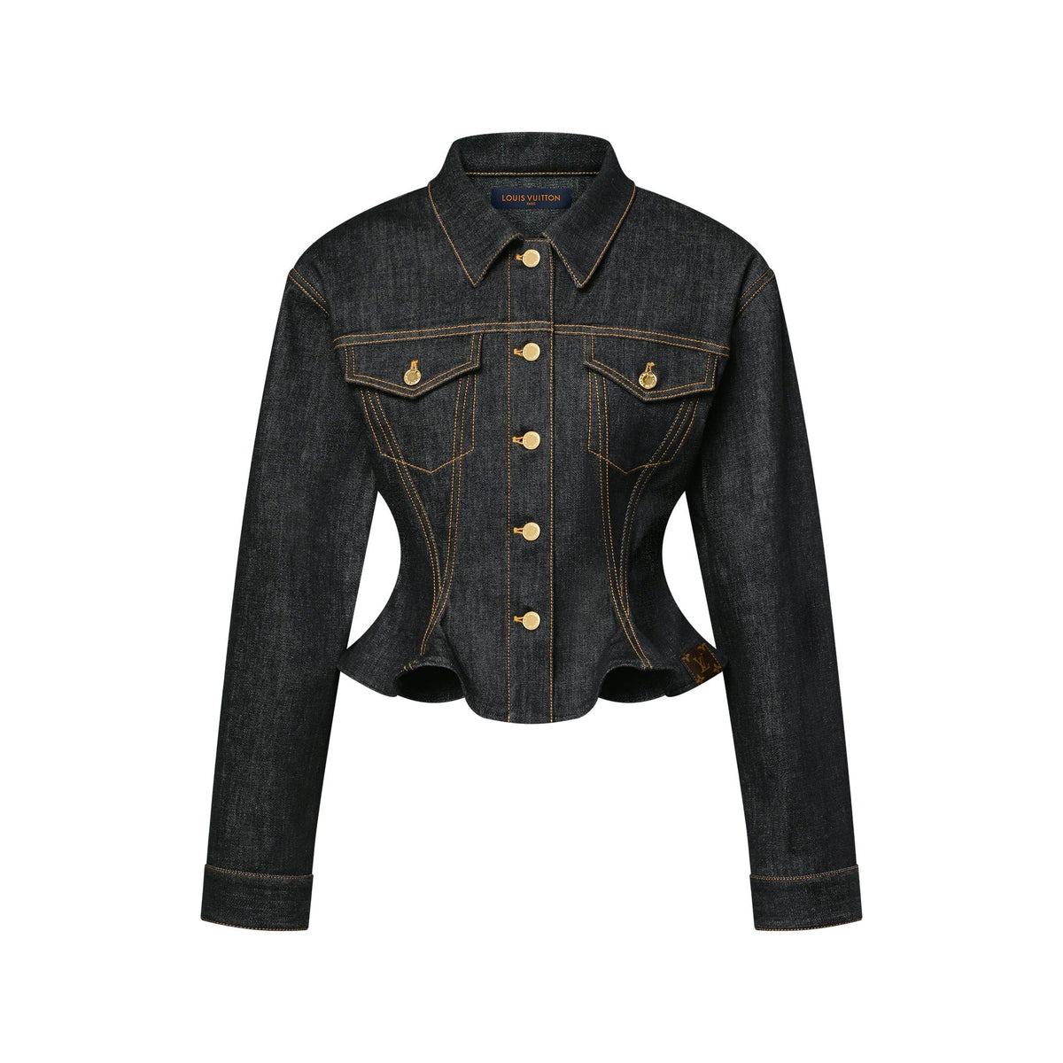 Fluted Denim Jacket