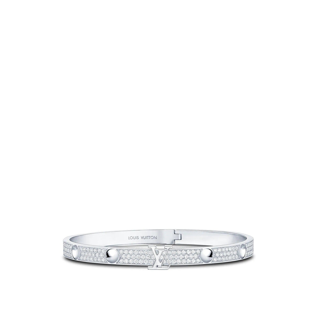 Empreinte Medium Bangle, White Gold and Diamonds