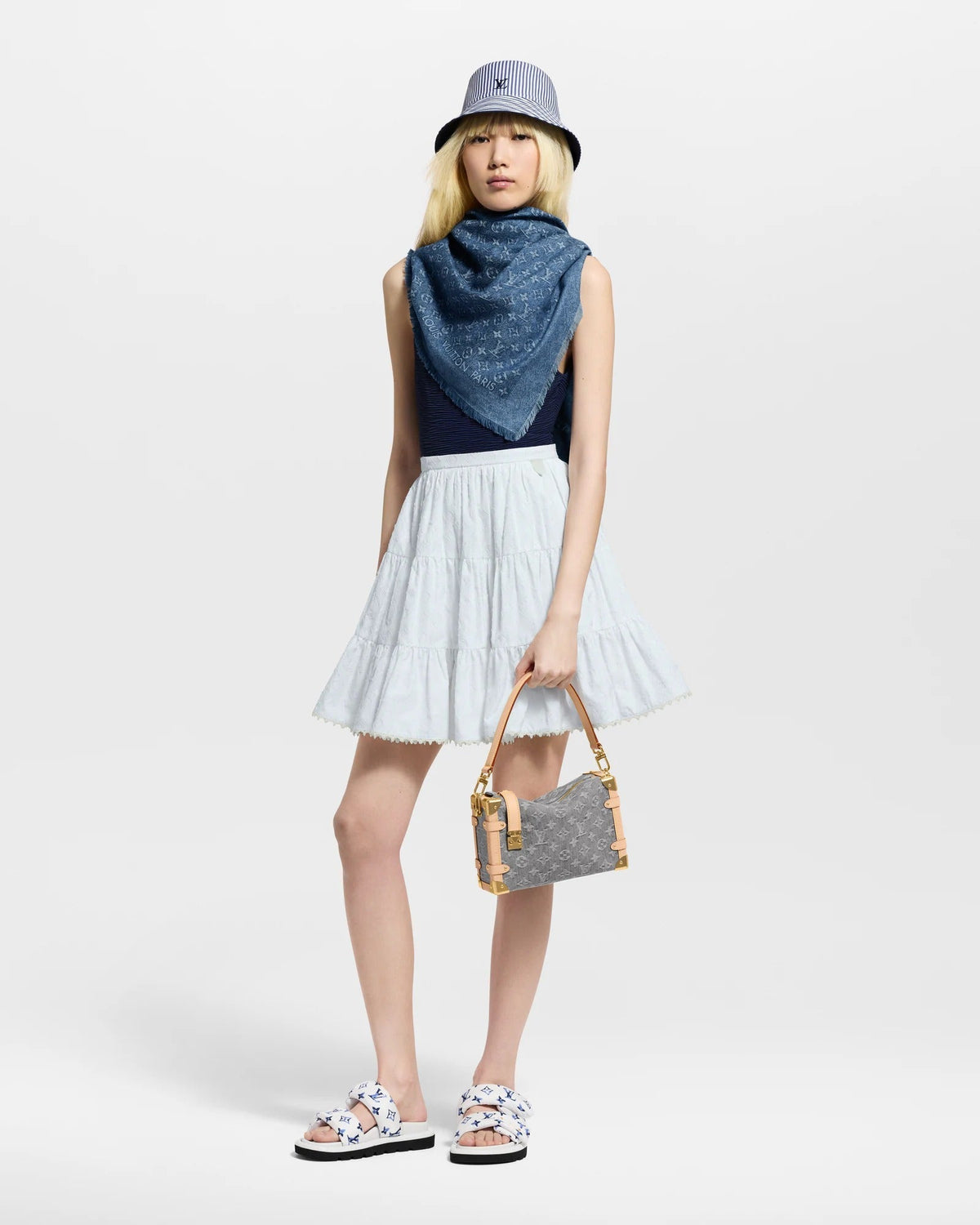 LV League Striped Bucket Hat