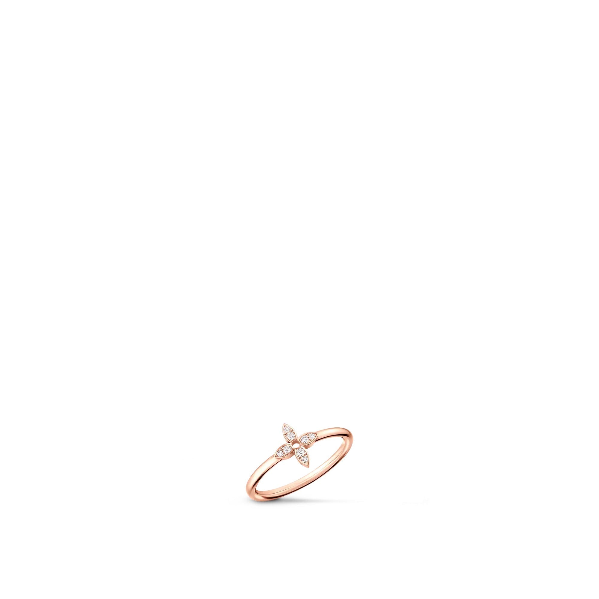 Idylle Blossom Single Ring, Pink Gold and Diamonds