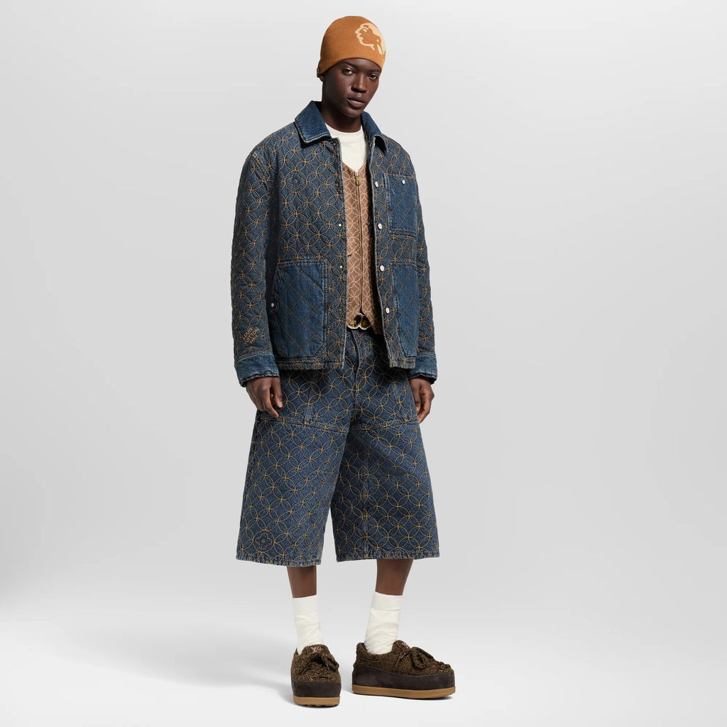 Embroidered Denim Blouson