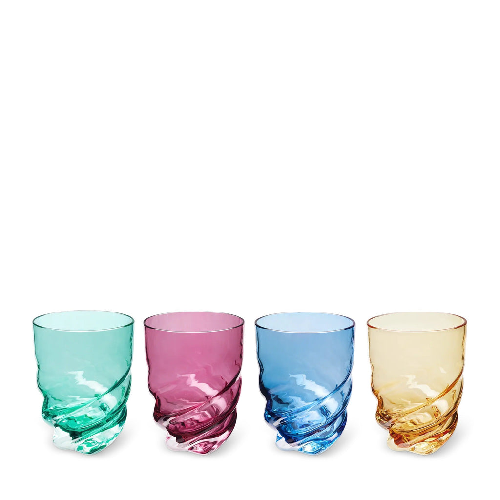 Set Of 4 Twist Glasses