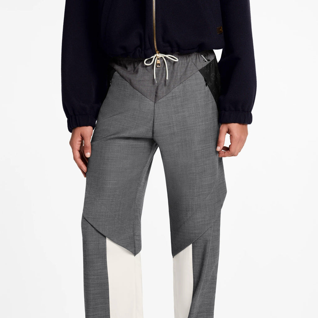 Color-Blocked Wool Jogging Pants
