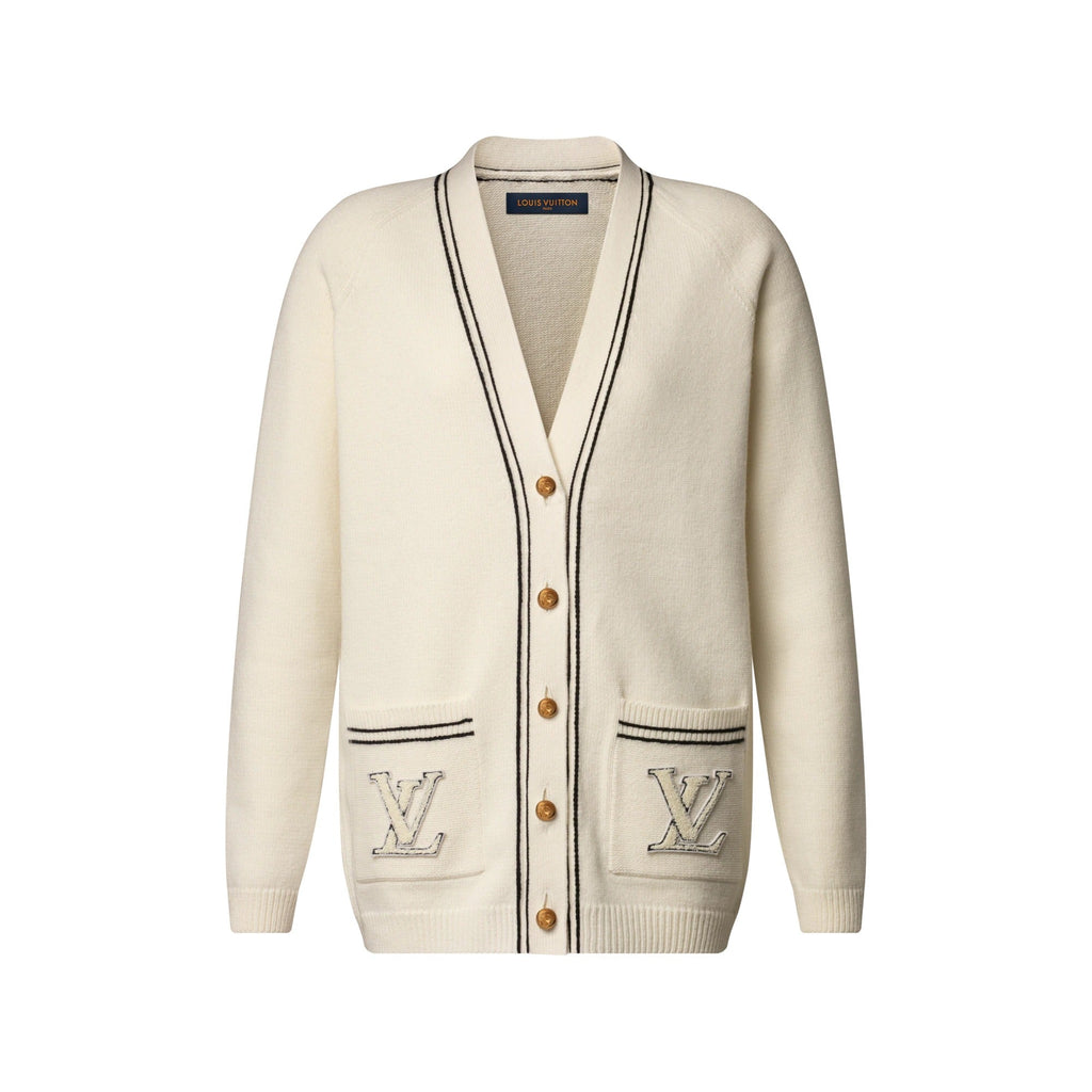 Contrast Accent Oversized Cardigan