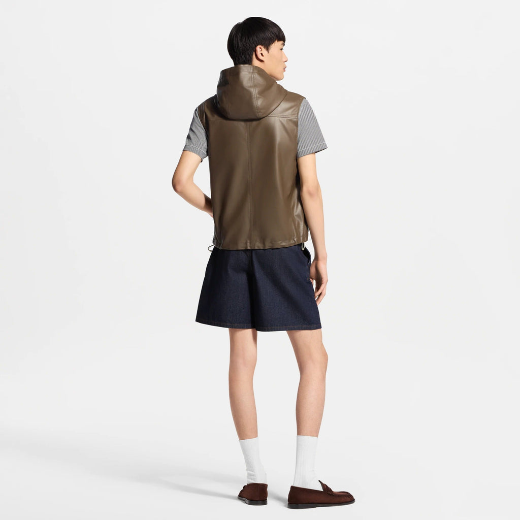 Monogram Check Reversible Leather Gilet
