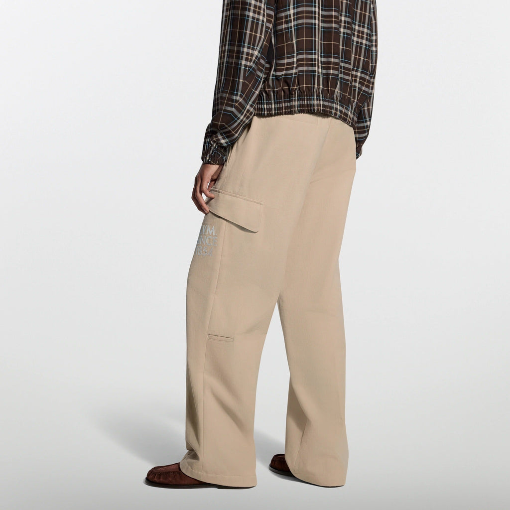Embroidered Cotton Cargo Pants
