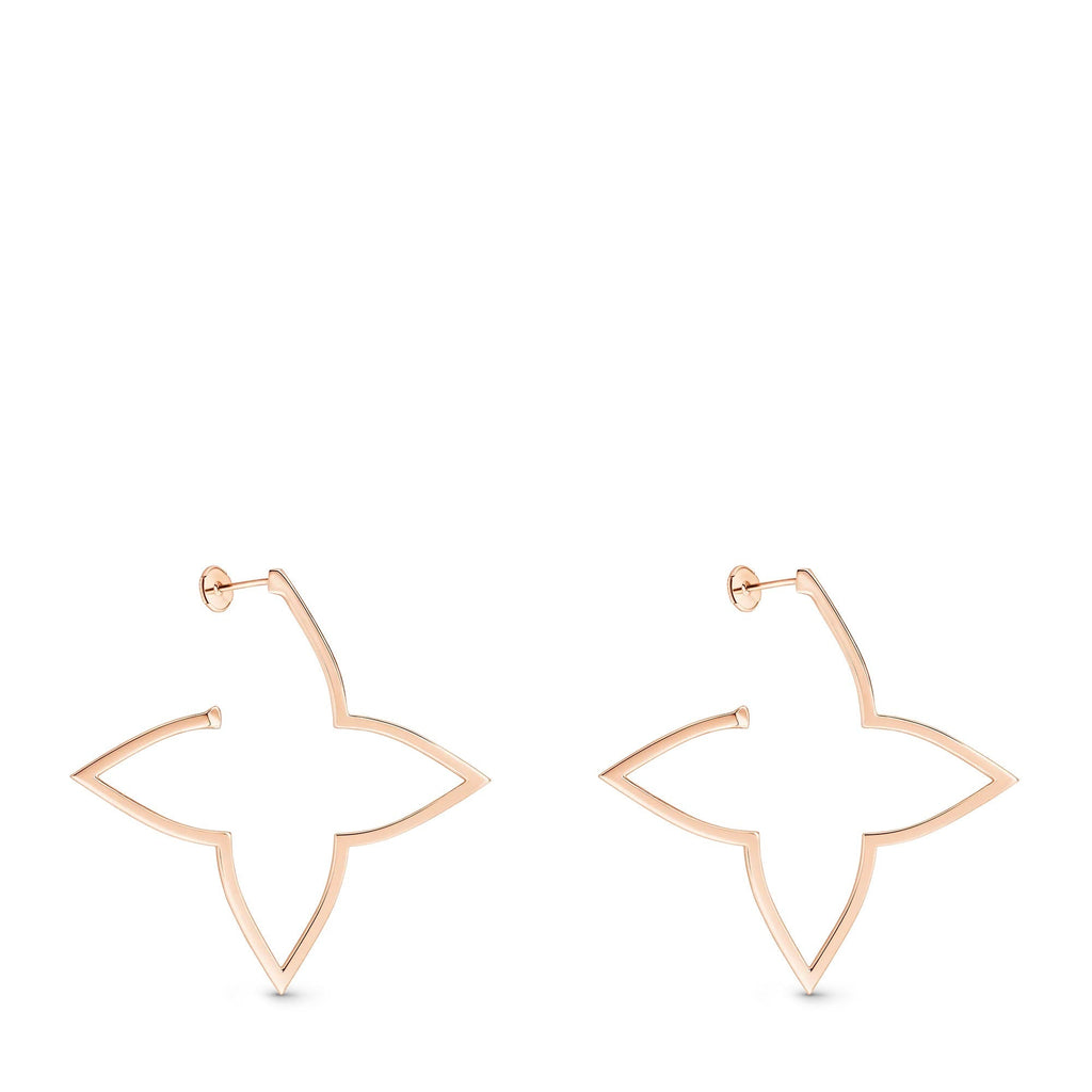 Ombre Blossom XL Hoops, Pink Gold and Diamonds