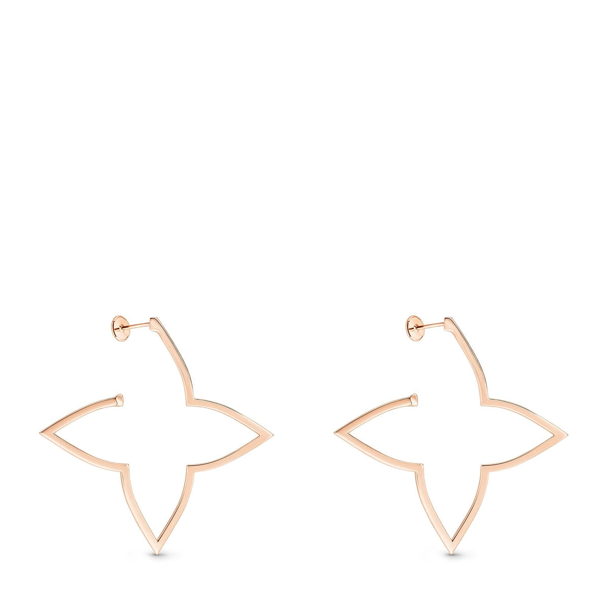 Ombre Blossom XL Hoops, Pink Gold and Diamonds