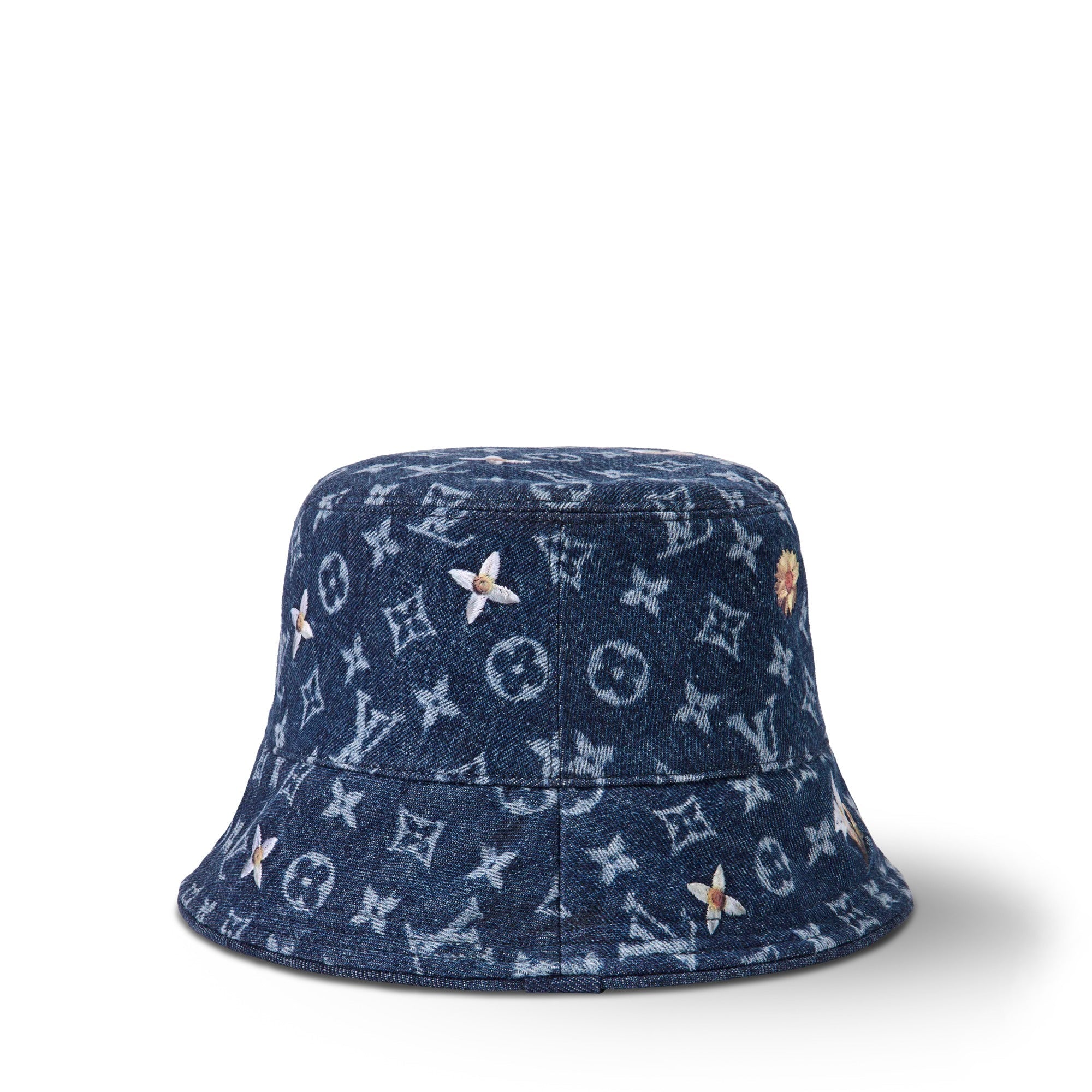 Monogram Flower Denim Bucket Hat