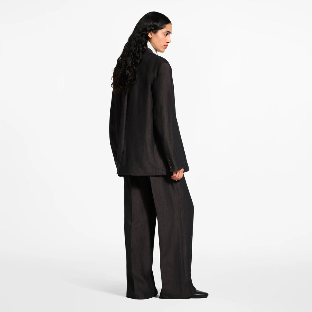 Oversized Wool-Linen Blazer